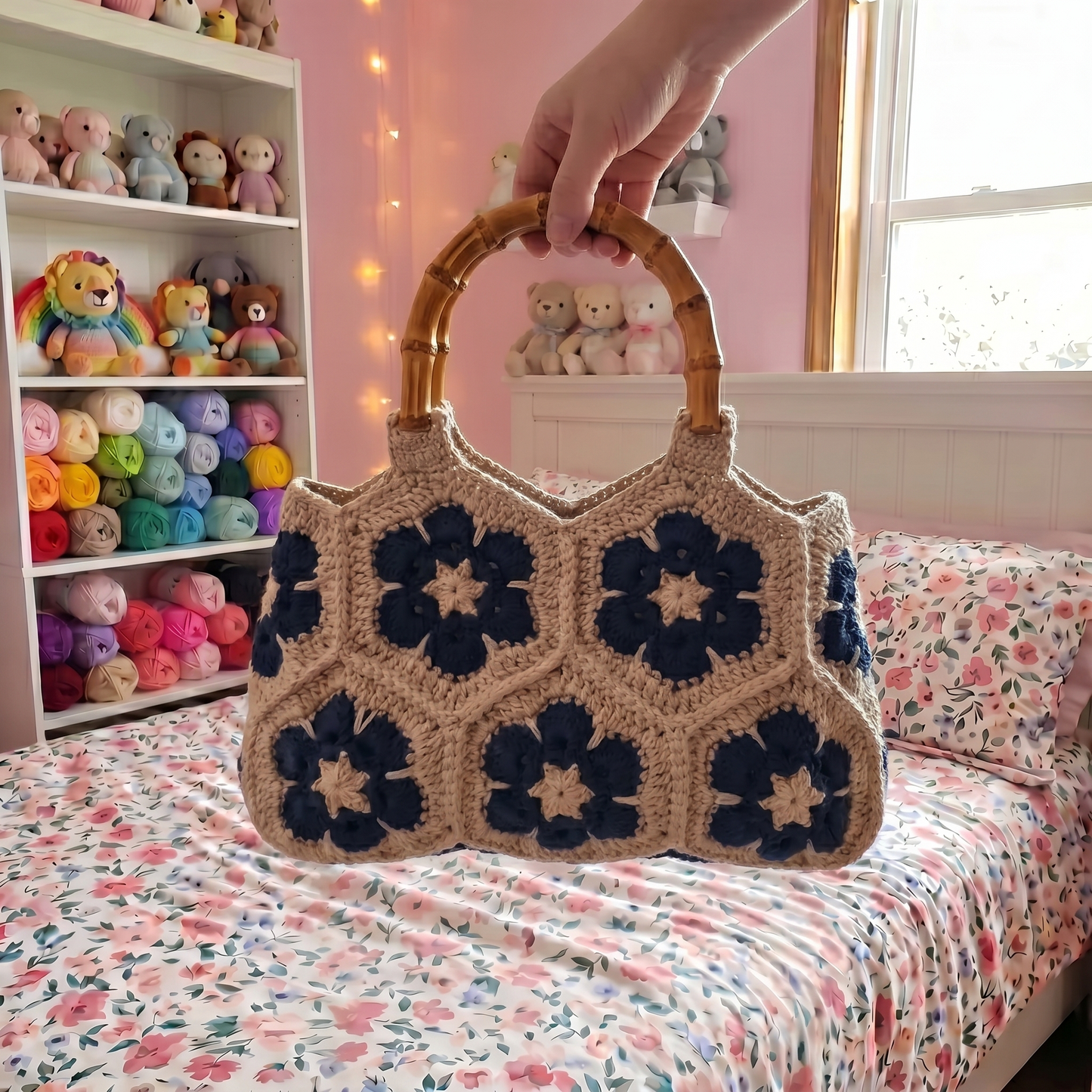 SoftPetal Bamboo Crochet Bag