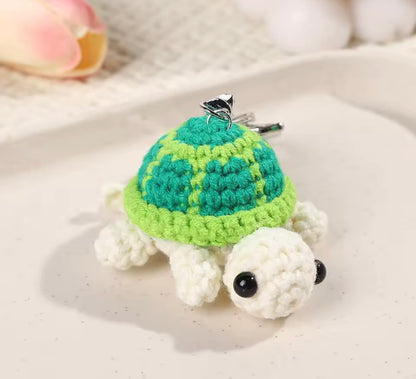 Crochet Turtle Keychain 🐢🤍