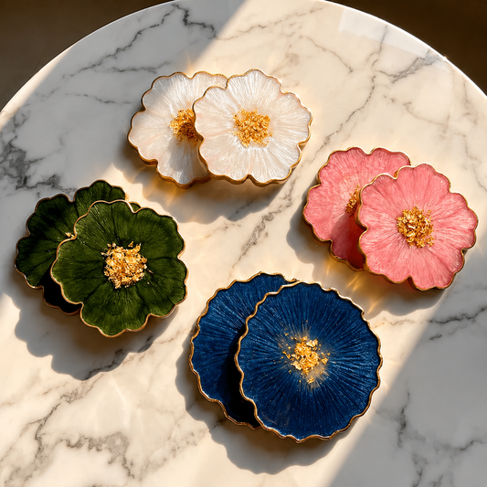 Hand-Poured Resin Coasters