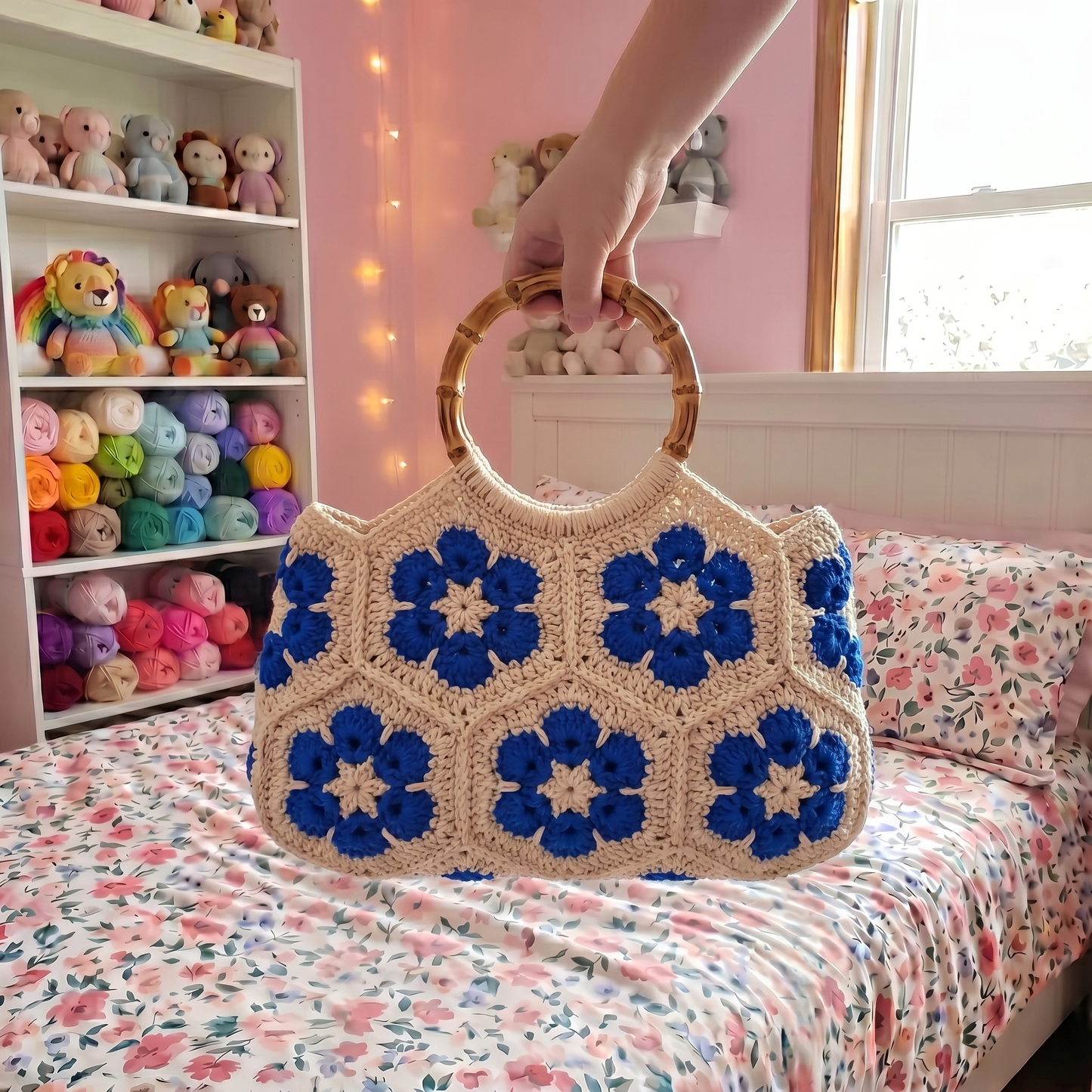 SoftPetal Bamboo Crochet Bag